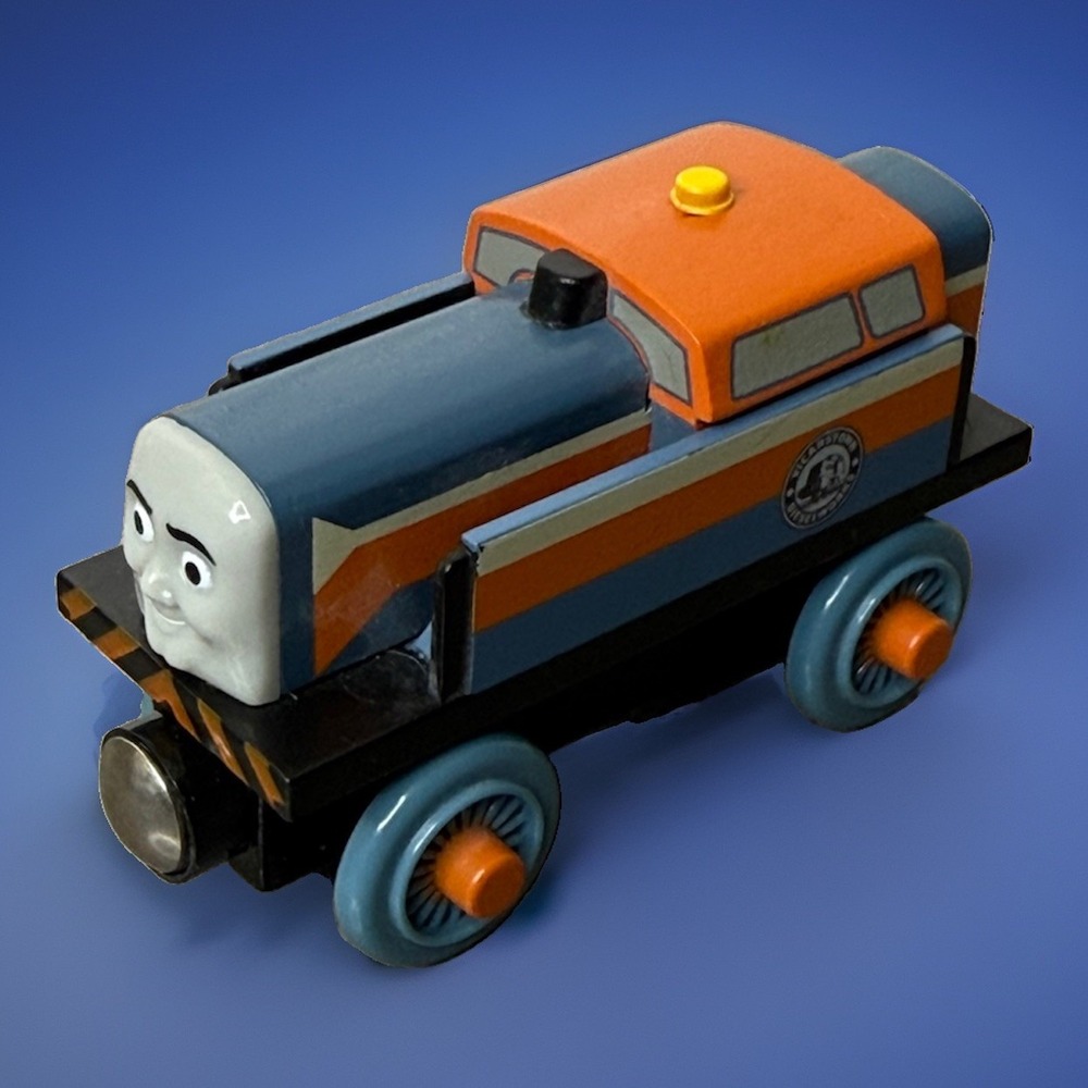 ⁠Thomas Wooden Railway Engine DEN Train Car 2011 Wood Learning Curve EUC